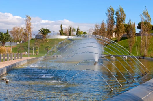 Fountain in park
