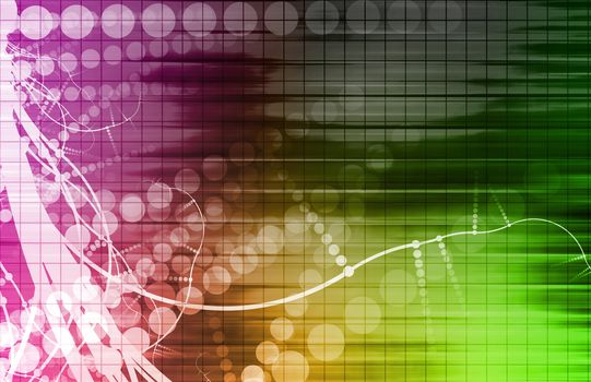 Futuristic Background in Web Tech Glowing Lines