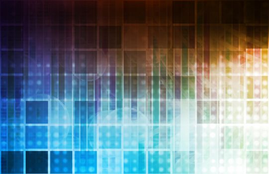 Futuristic Background as a Network Concept Art