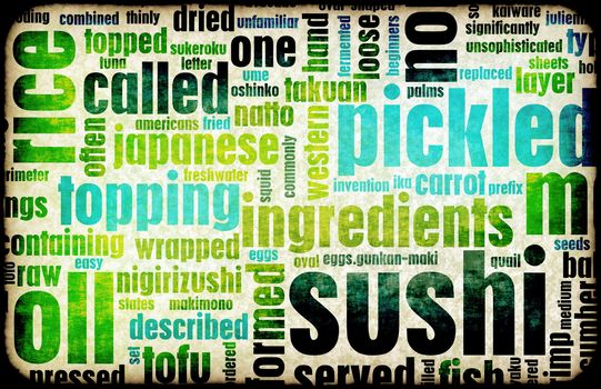 Sushi Menu Background for Japanese Food Meal