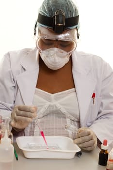 Researcher at work