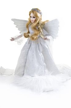 Beautiful Christmas Angel isolated on white background