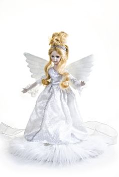 Beautiful Christmas Angel isolated on white background