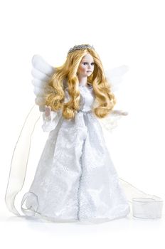 Beautiful Christmas Angel isolated on white background