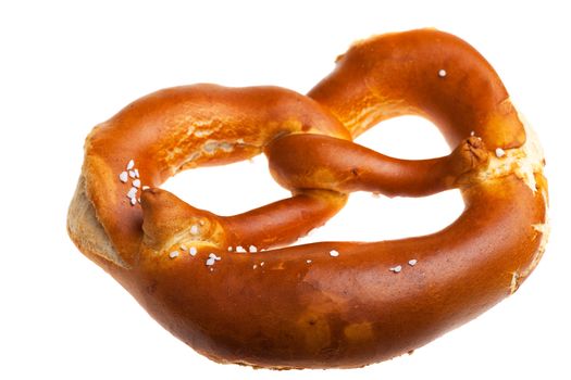 bavarian pretzel isolated on white background