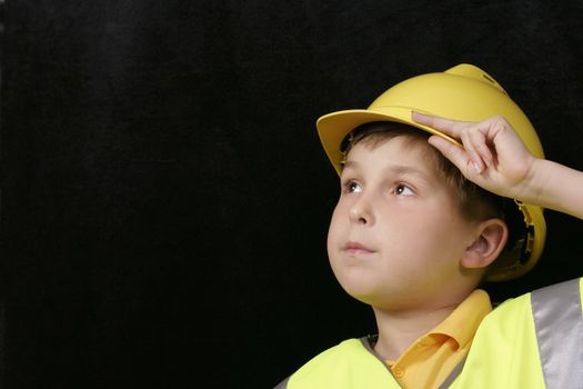 Young foreman overviewing construction progress