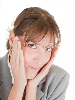 portrait of smiling woman in business clothing