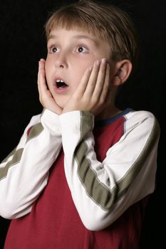 Shocked or startled expression