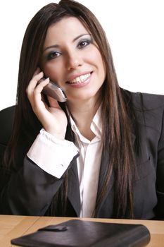 Business woman on a phone call 