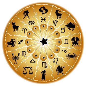 illustration of a zodiac disc