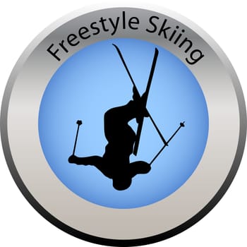winter game button freestyle skiing