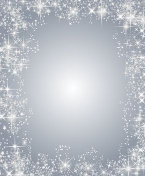 illustration of a christmas frame with stars