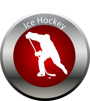 winter game button ice hockey