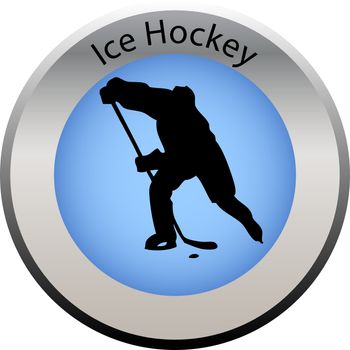 winter game button ice hockey