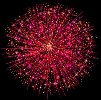 illustration of a fireworks