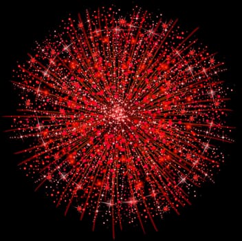 illustration of a fireworks