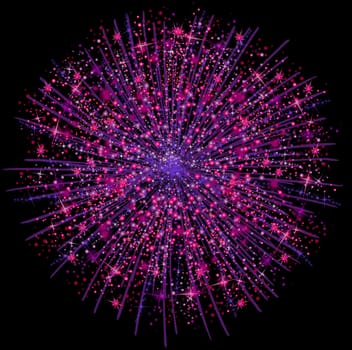 illustration of a fireworks