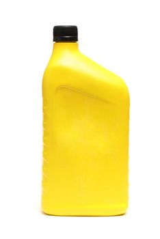 An isolated shot of an automobile oil jug.