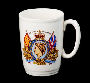 Old Coronation cup from Queen Elizabeth II in June 1953
