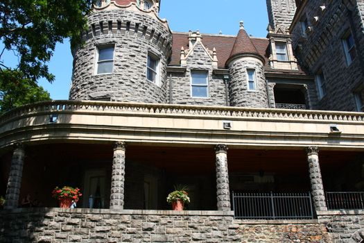 historic castle veranda and exterior