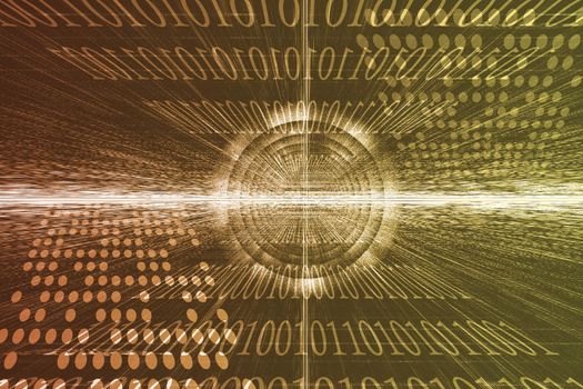 Futuristic Technology Data Flow Color Digital Abstract