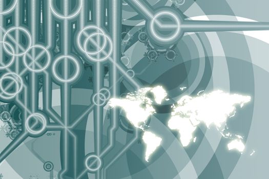 Global Business Color Technology Abstract in Colors