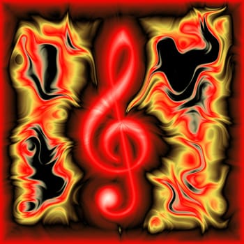 Abstract treble clef design