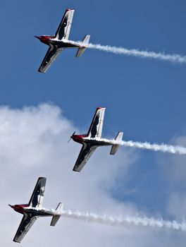 LUQA, MALTA - SEP 26 - Pioneer Team from Italy during the Malta International Airshow 26th September 2009