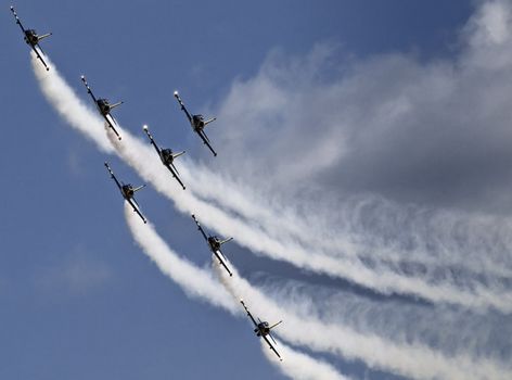 A Fighter Jet formation during the Malta International Airshow 26th September 2009