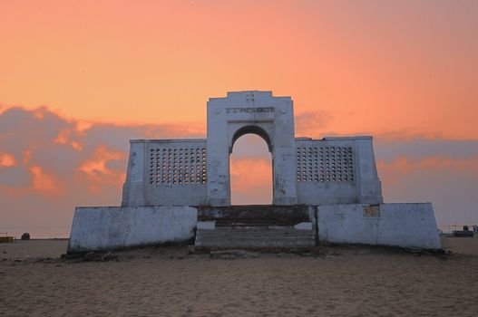 sunrise at a tropocal beach