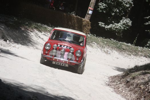 Mini cooper rally car