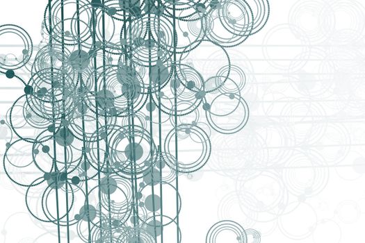 Clean Flowing Lines and Circles Abstract Background 