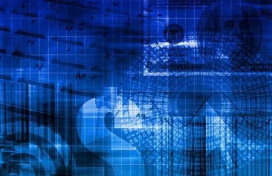 Global Business Color Technology Abstract in Colors