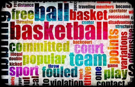 Basketball Game as a Sport Grunge Background