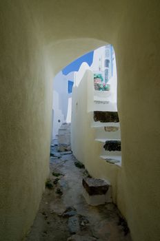 Unique Santorini architecture, beautiful buildings