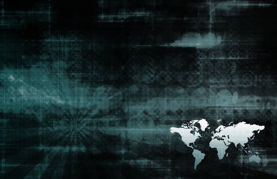 Digital Economy Abstract Business Concept as Art 