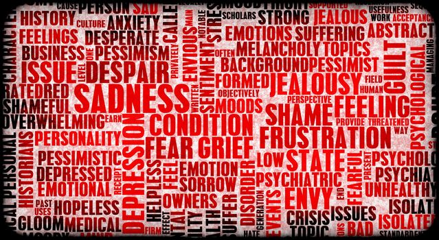 Negative Emotions Building Up Stress As Art