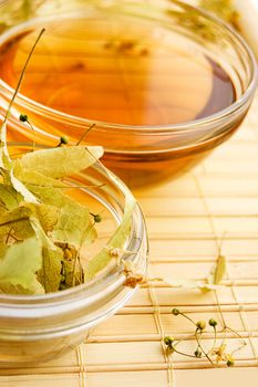 Herbal tea from dry lime-tree flowers