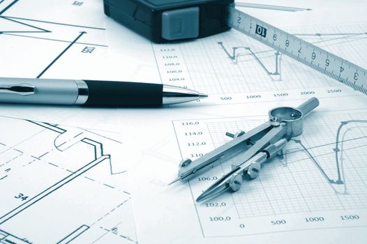 plan of residential real estate from architect