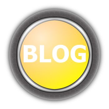 internet blog button isolated on white background