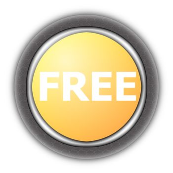 free button cfor internet website isolated on white
