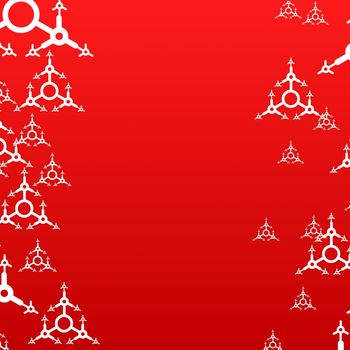 christmas background with snow flakes and copyspace