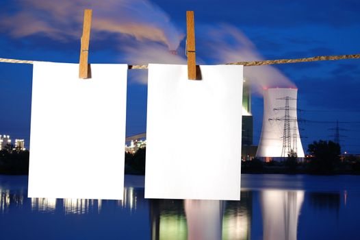 blank sheet of paper on a background