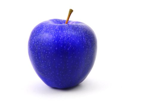 a blue apple fruit isolated on white background