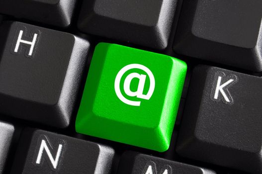 internet or web concept with email or mail button