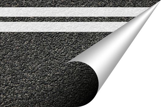 black asphalt texture with corner and copyspace for text