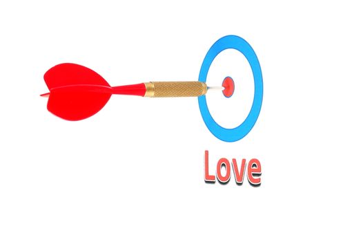 love concept with dart arrow for dating