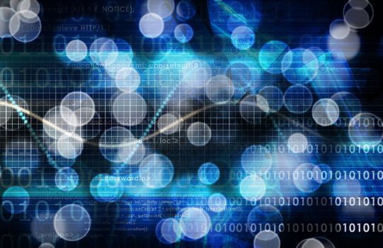 Science Technology Data as a Abstract Art