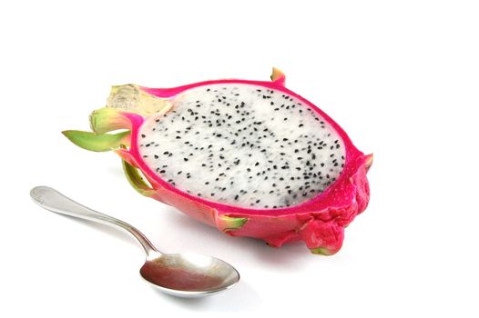 Exotic Dragon fruit isolated on a white background.