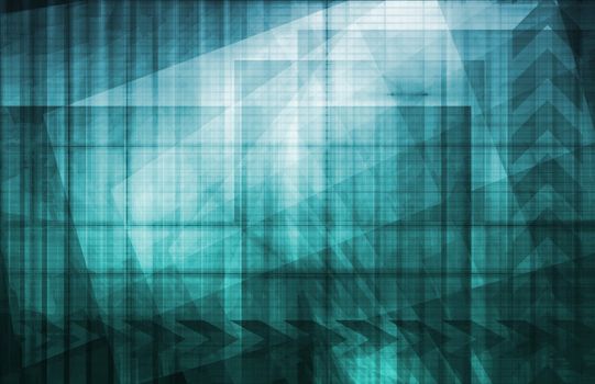 Technology Abstract with Futuristic Lines as Art